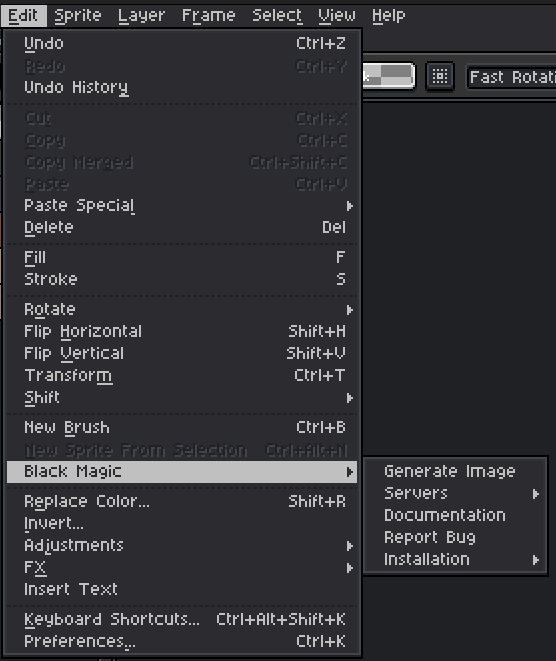 Black Magik Menu