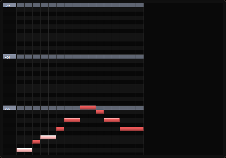 Piano roll editor